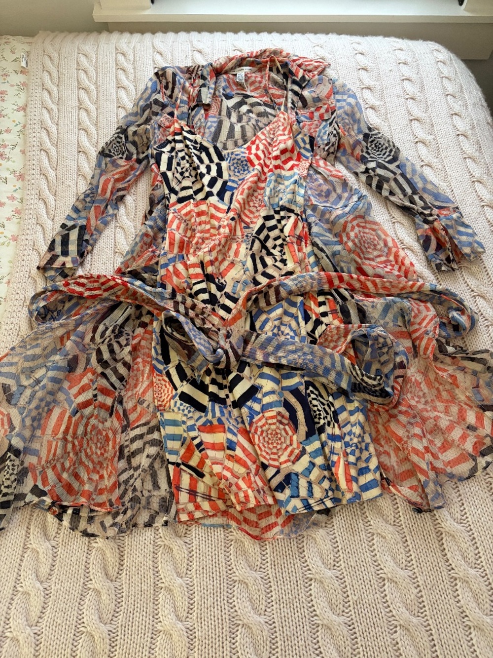 Vintage rare DVF umbrella pattern dress